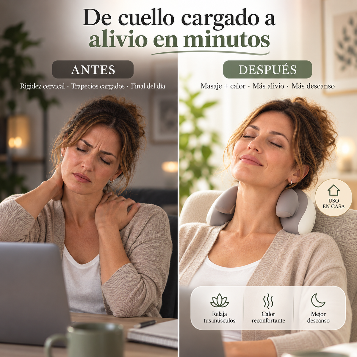 Sovelva Cervéa™ — Masajeador Cervical de 4 Puntos